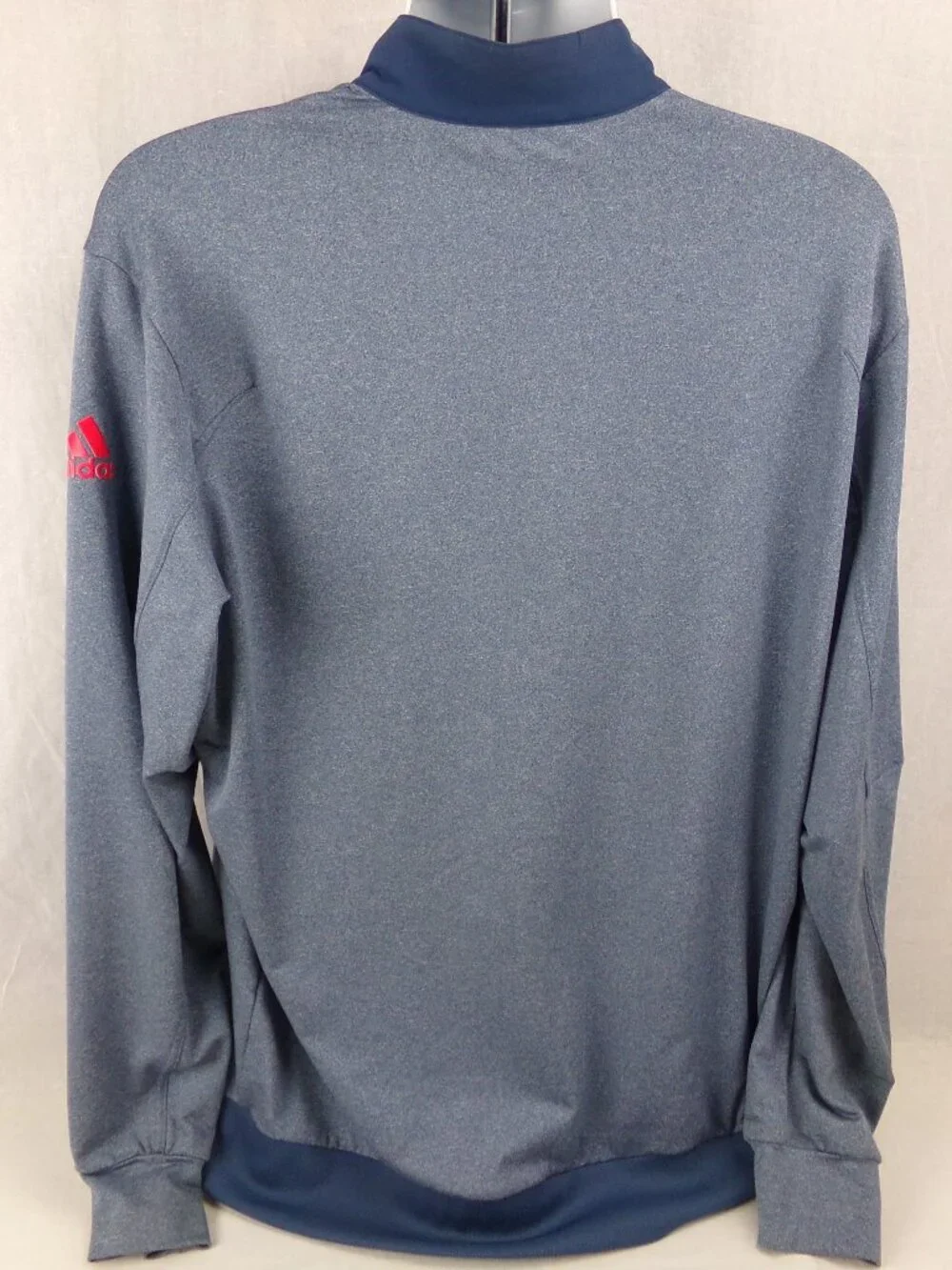 Adidas Adizero Full Zip Jacket XL Blue Logo Wicking Zip Pockets